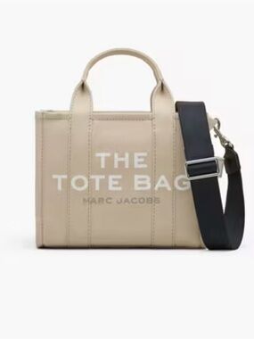 Marc Jacobs Beige Mini Tote with Black Adjustable Strap